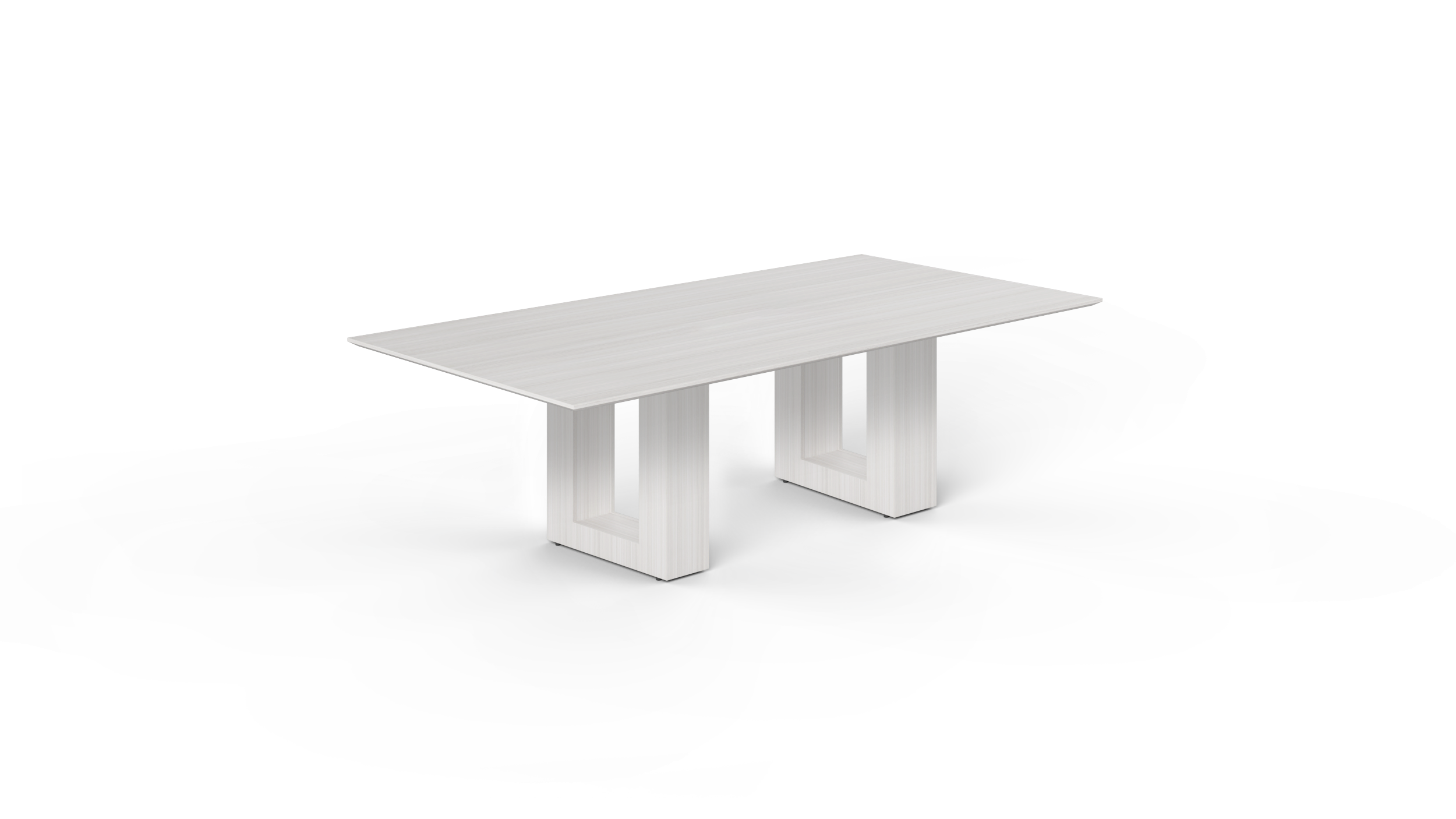 8' Coltello Conference Table with Aureola legs, Blanc De Griss