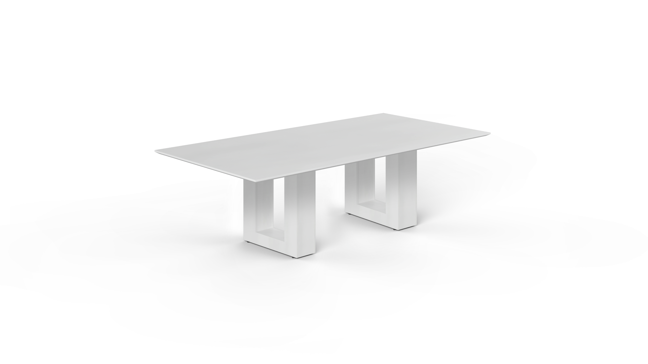 8' Coltello Conference Table with Aureola legs, Blanco