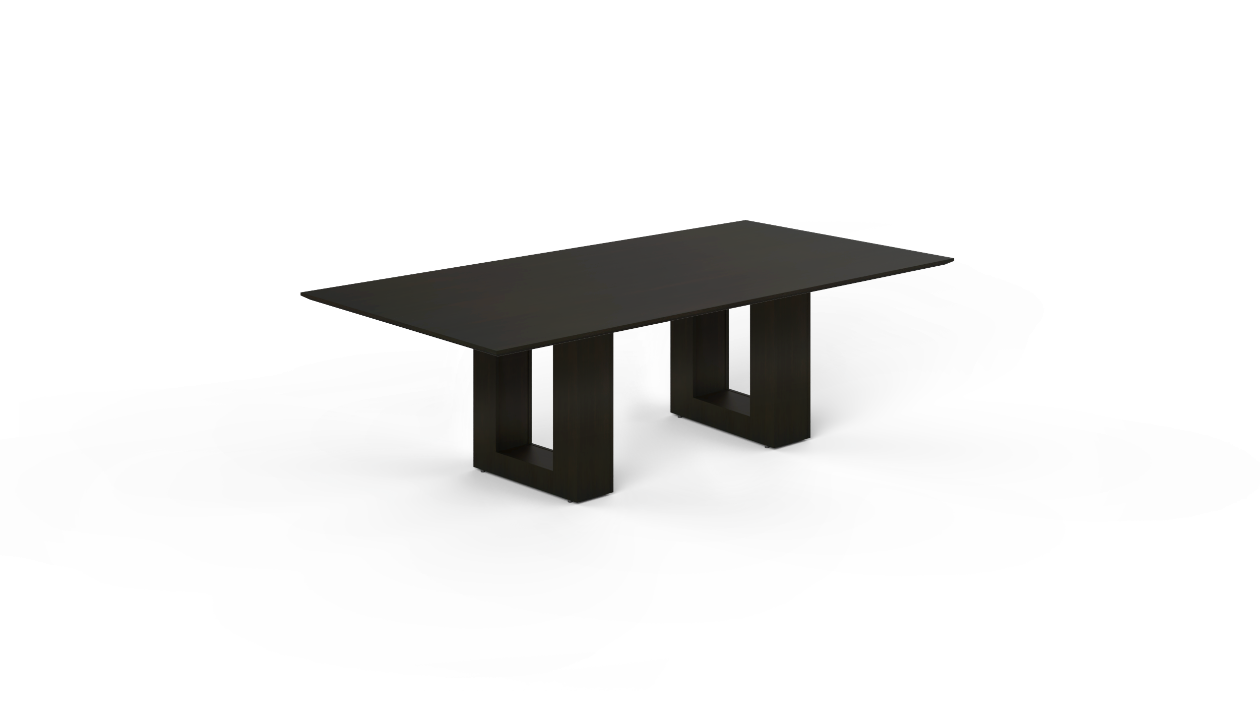 8' Coltello Conference Table with Aureola legs, Espresso