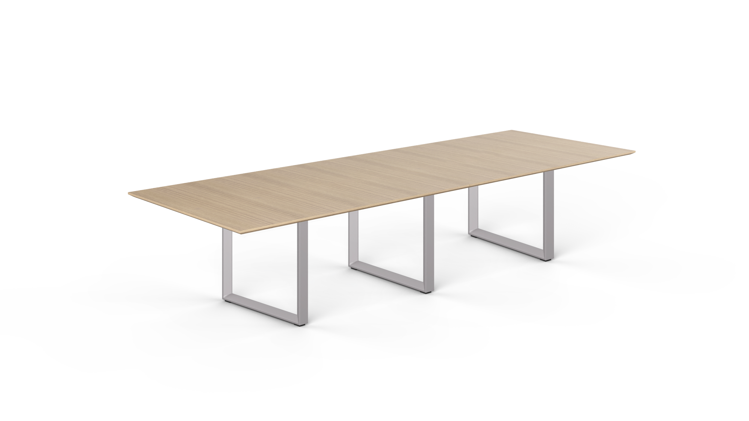 12' Coltello Conference Table with Grey Veloce legs, Miele