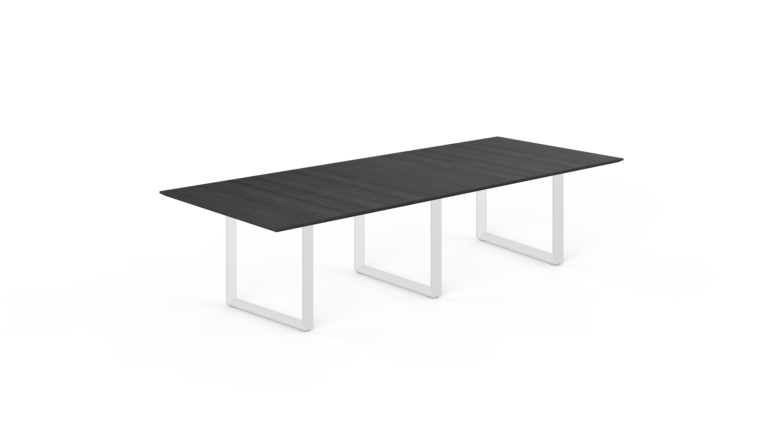 10' Coltello Conference Table with White Veloce legs, Grigio