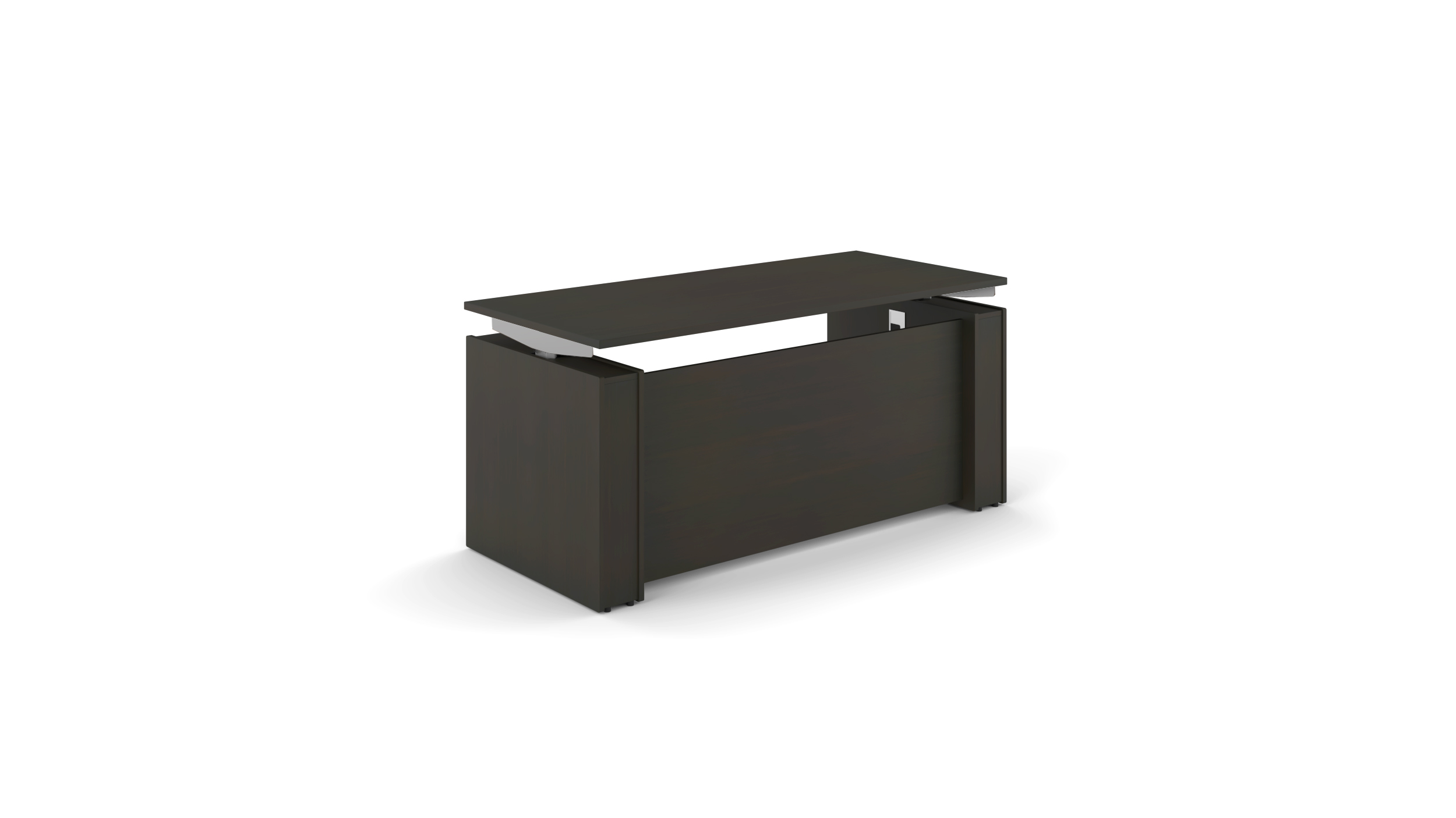 Elevare Height-Adjustable Desk with Copertina Leg Covers - Espresso