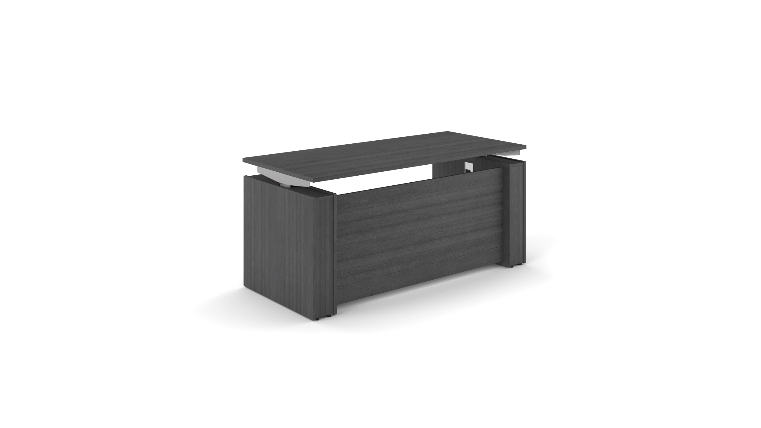 Elevare Height-Adjustable Desk with Copertina Leg Covers - Grigio