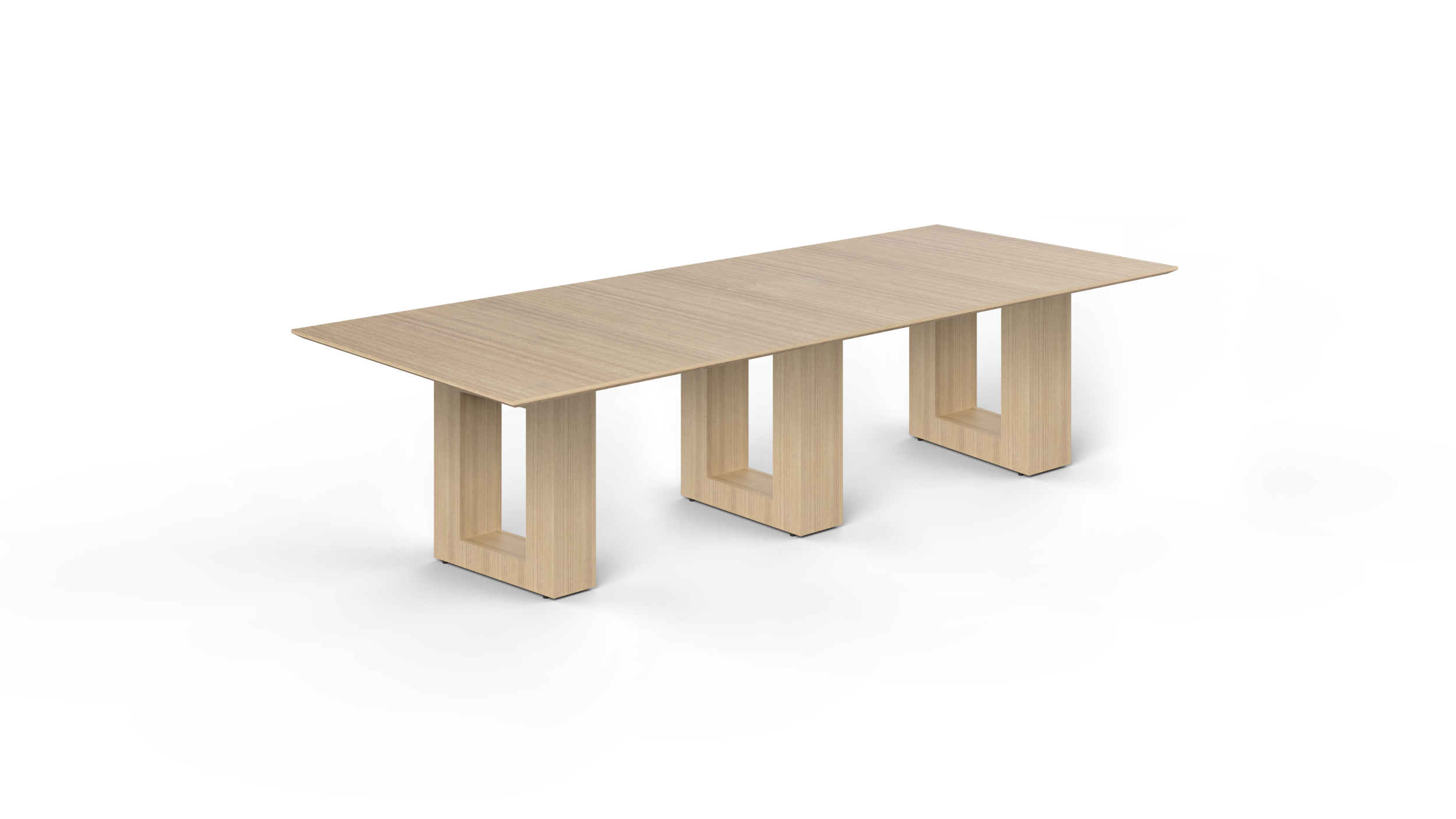 10' Coltello Conference Table with Aureola legs, Miele