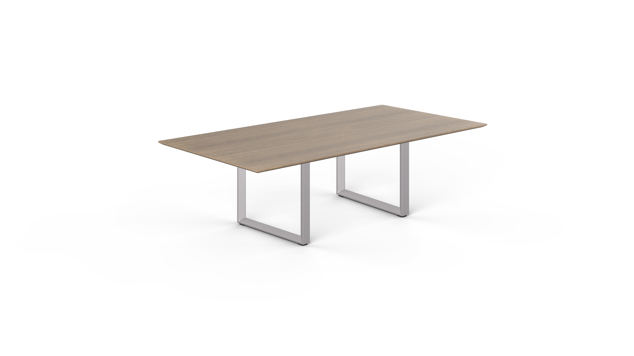 8' Coltello Conference Table with Grey Veloce legs, Noce