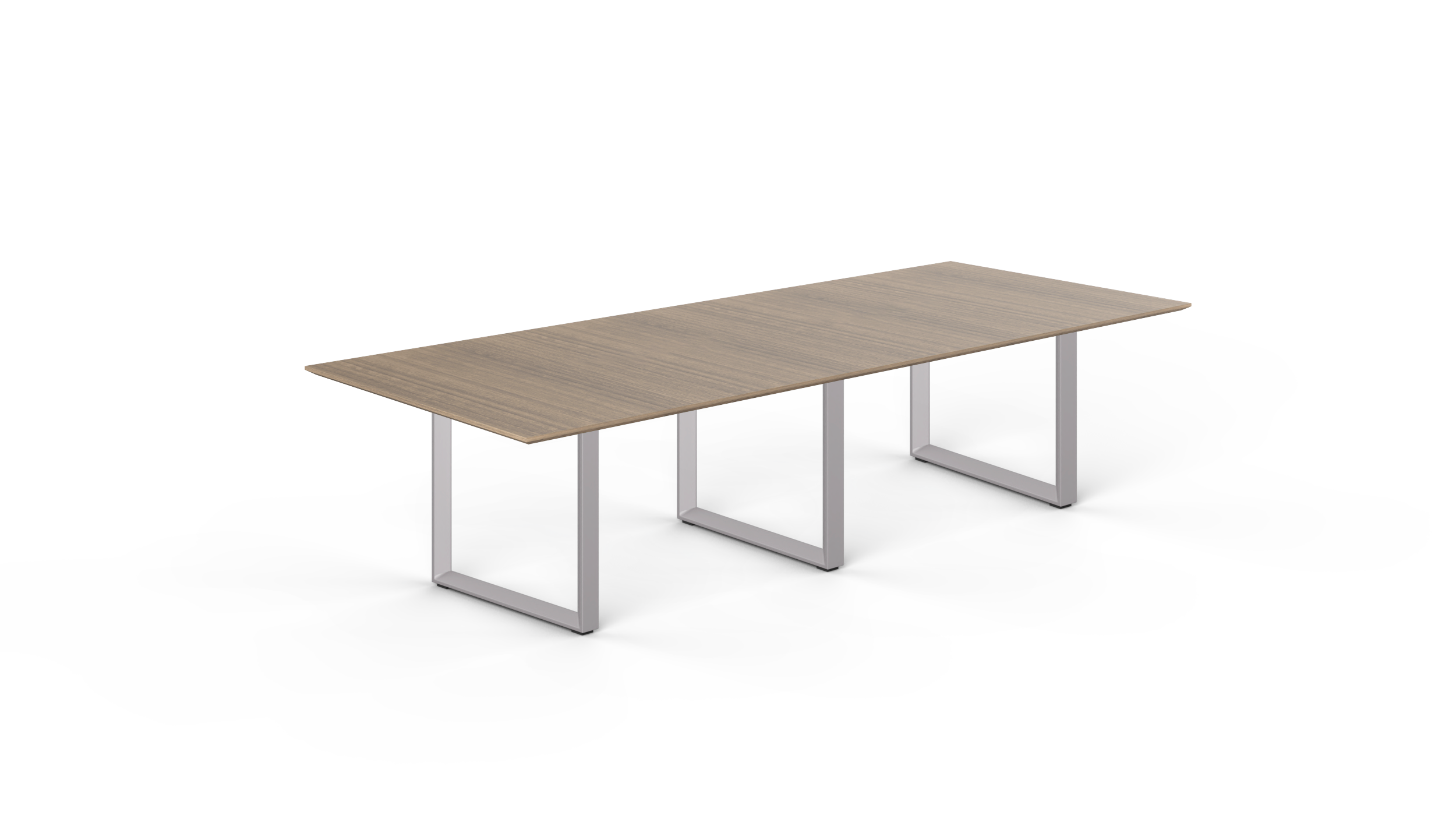 10' Coltello Conference Table with Grey Veloce legs, Noce