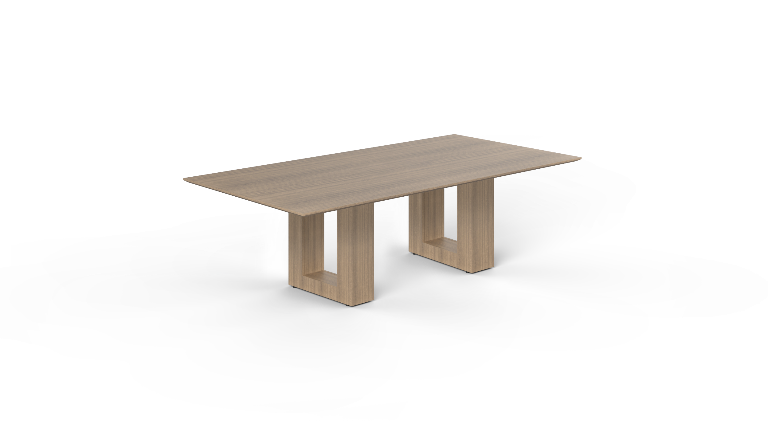 8' Coltello Conference Table with Aureola legs, Noce