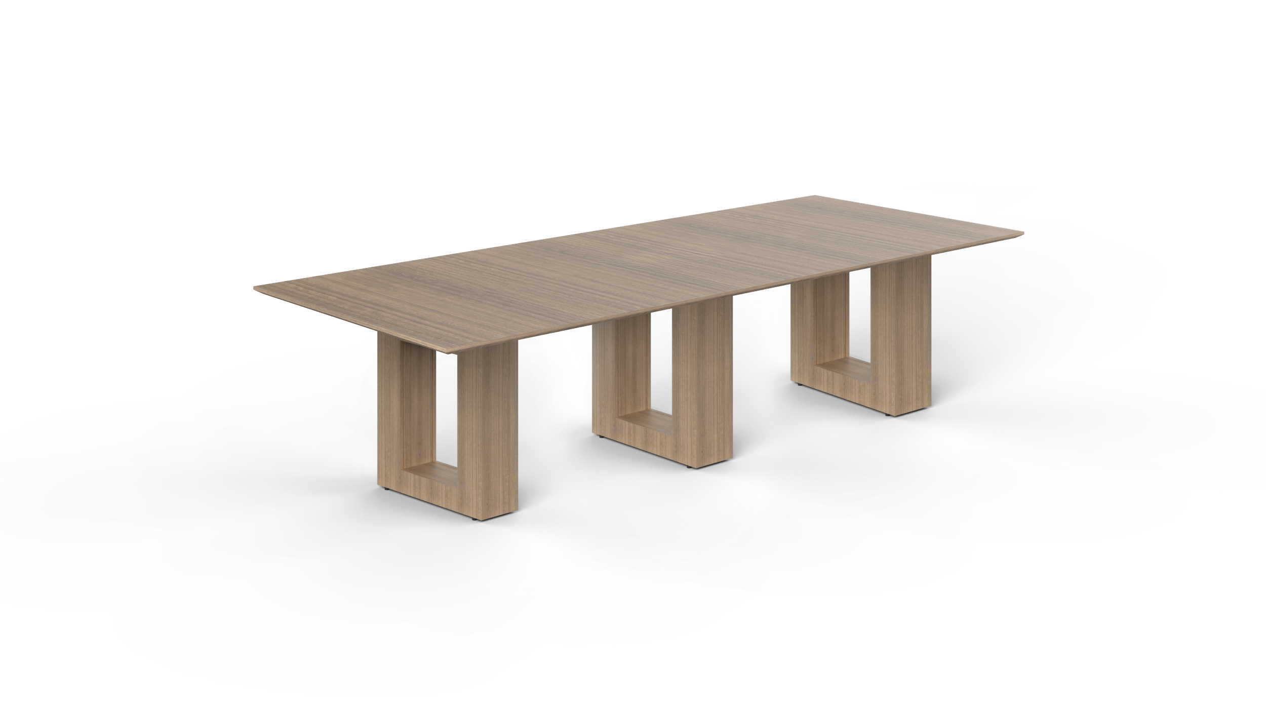 10' Coltello Conference Table with Aureola legs, Noce