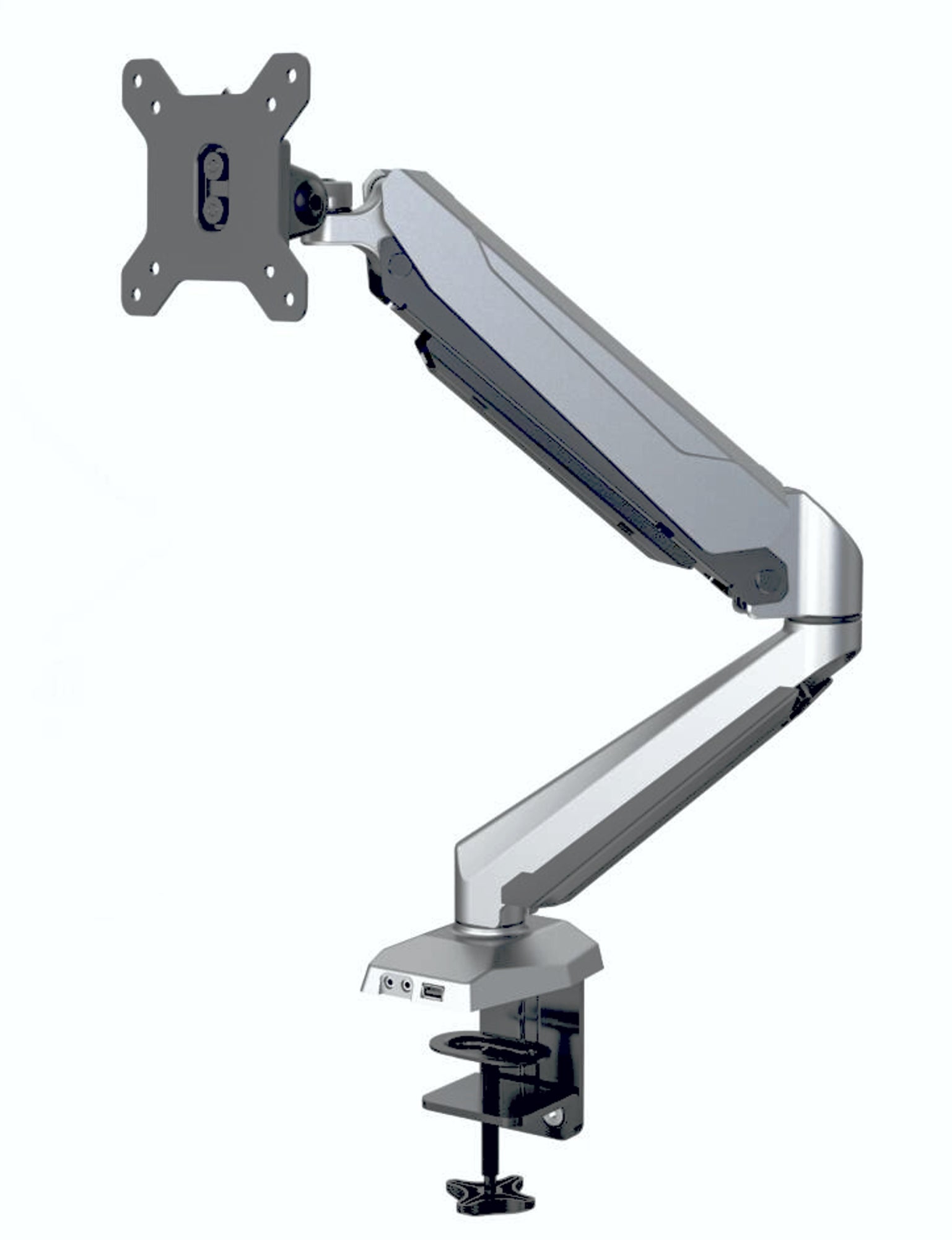 Single Monitor Arm Silver/Black