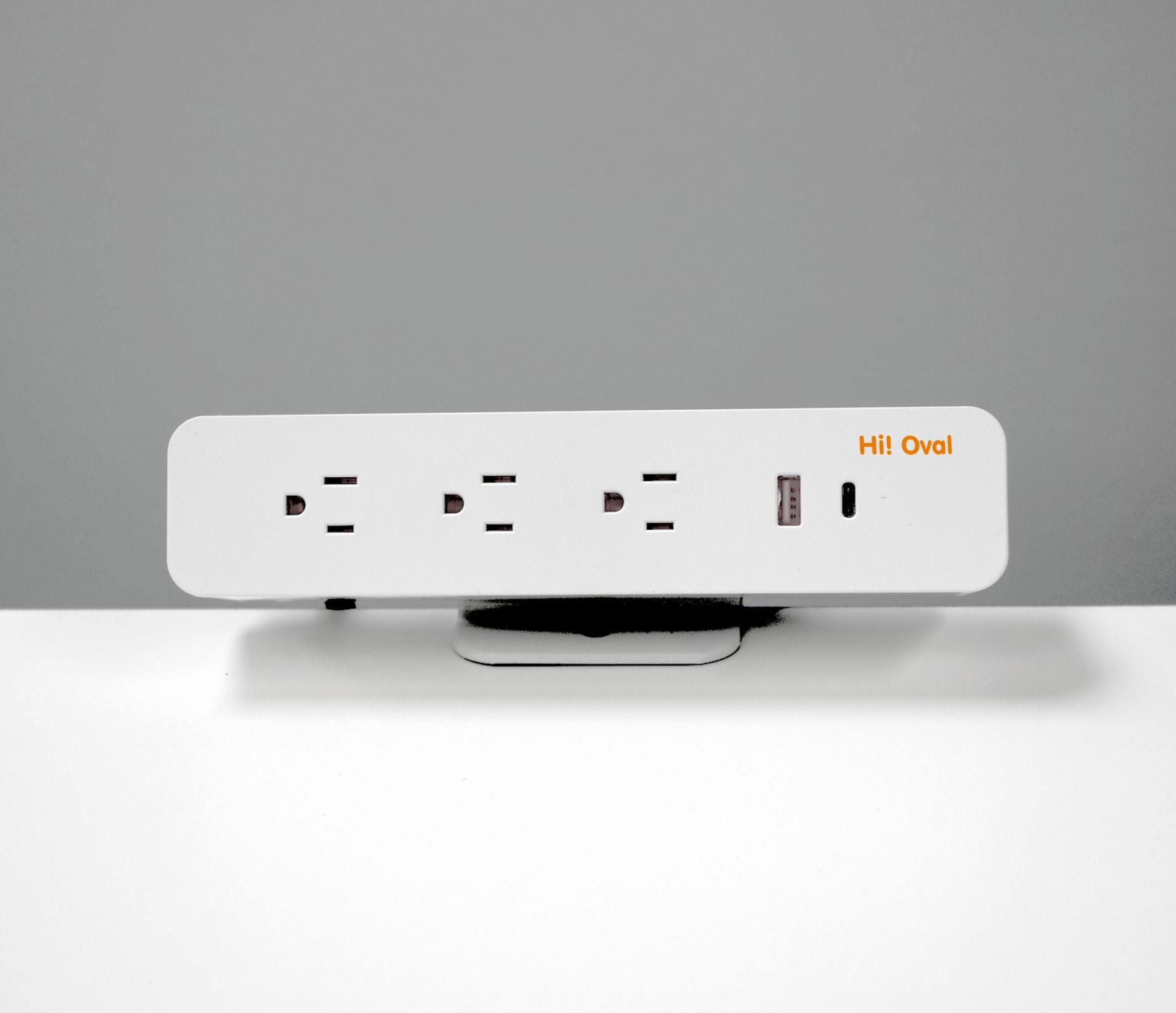 Desktop Power Module Triplex with USB A&C Ports edge mount (White)
