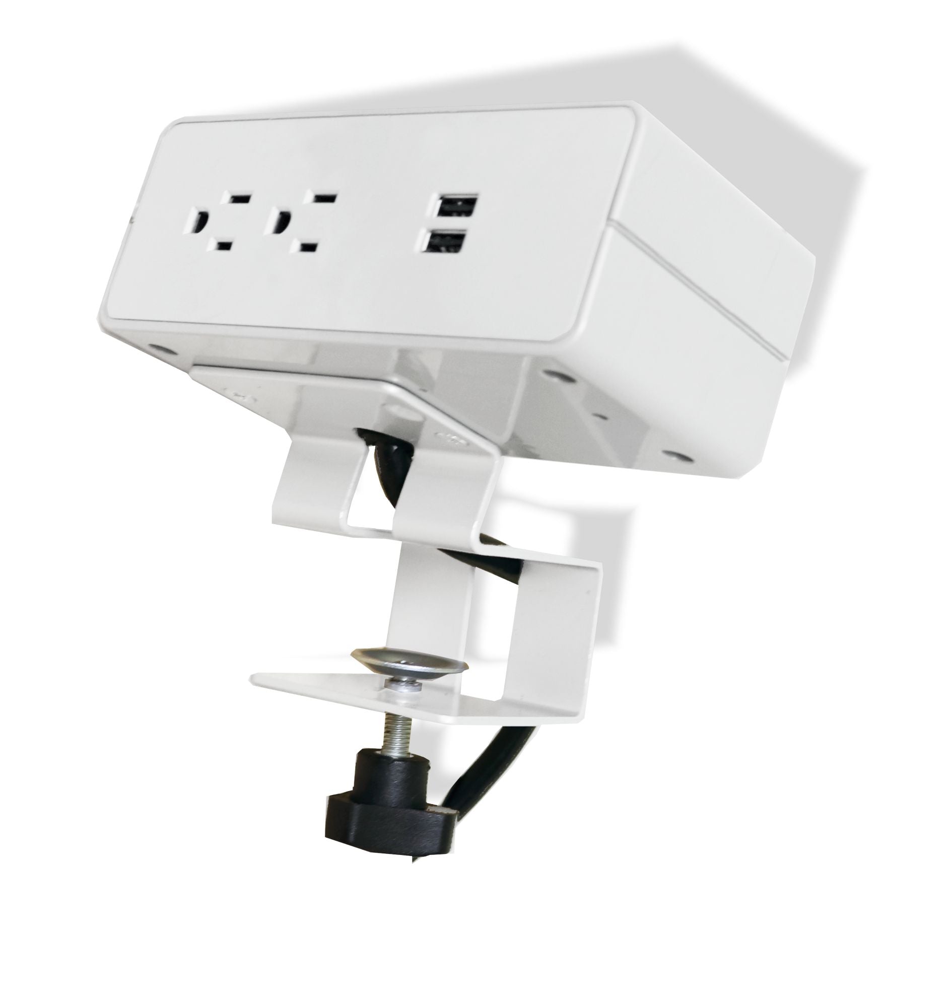 Desktop Power Duplex with 2 USB A (White)