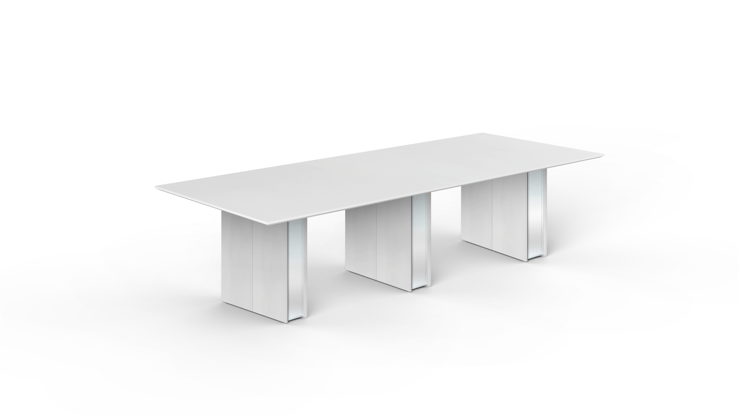 10' Coltello Conference Table with Bicci legs, Blanco