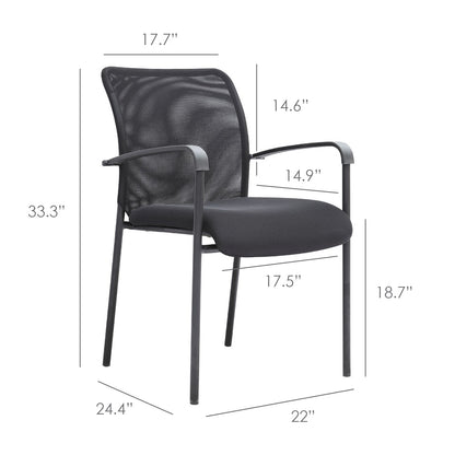 Zuri Visitor Mesh Chair Black